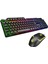 KM-9858 Jazzy Siyah Rainbow Backlight Makro Tuşlu Gaming Klavye + 3600 Dpi Mouse Set 1