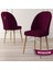 Concept Roz Serisi 80X132 Mdf Beyaz Mutfak Masası Takımı Beyaz Kafesli 4 Sandalye Gold Halkalı 3