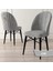 Concept Roz Serisi 80X132 Mdf Açılabilir Siyah Mermer Desen Mutfak Masası Takımı 4 Sandalye 1 Bench 3