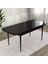 Concept Roz Serisi 80X132 Mdf Açılabilir Siyah Mermer Desen Mutfak Masası Takımı 4 Sandalye 1 Bench 4