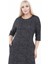 Büyük Beden Cepli Kışlık Esnek Elbise 42D-2232 2