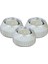 Mumluk Şamdan 3 Adet Tealight Uyumlu Çizgili Model 1