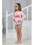 Trend Flamingo Desenli Güneş Korumalı Uzun Kol Crop Üst Mini Etek Bikini Altı Fırfırlı Bikini Takımı 1