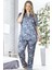 Satenkadın Kısa Kol Büyük Beden Komple Düğmeli Pijama Takım. 1