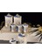 Blue Dream Ağaç Desen 8 Parça Gold Standlı Porselen Baharat Takımı PUREBOBE-122 1