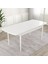 Concept Roz Serisi 80X132 Mdf Açılabilir Beyaz Mutfak Masası Takımı 4 Sandalye 1 Bench 3