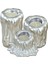Mumluk Şamdan 3 Adet Tealight Uyumlu Üçlü Tüm Boylar Erimiş Mum Model 1