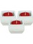 Mumluk Şamdan 3 Adet Tealight Uyumlu Üçlü Mini Çizgili Çiçekli Model 1