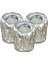 Mumluk Şamdan 3 Adet Tealight Uyumlu Üçlü Orta Erimiş Mum Model 1