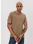 Bisiklet Yaka Koyu Bej Erkek T-Shirt 232 Lcm 242061 Gael K.bej 2
