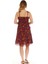Askılı Vual Bordo Kısa Elbise 3
