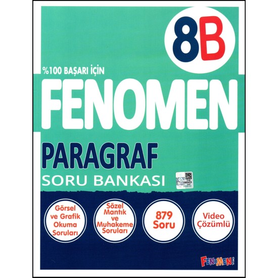 Fenomen Yayınları 8. Sınıf Paragraf Soru Bankası B Serisi Kitabı