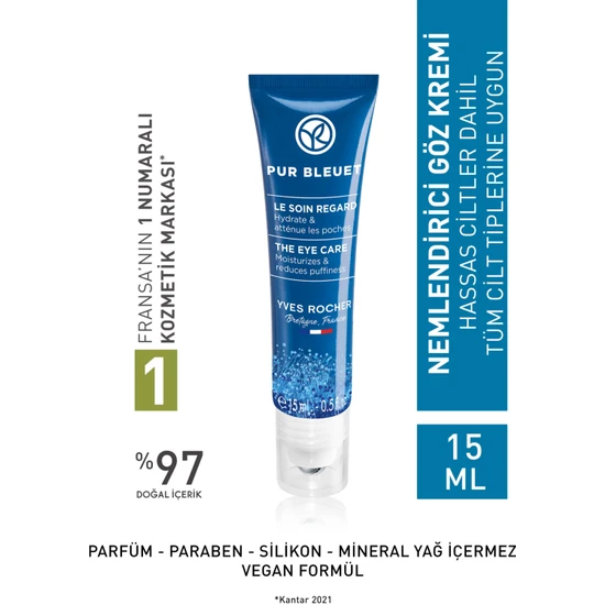 hepsiburada Tüm Ciltler için Şişkinlik ve Torbalanma Karşıtı Pur Bleuet Göz Serumu-15 ml hepsiburada Tüm Ciltler için Şişkinlik ve Torbalanma Karşıtı Pur Bleuet Göz Serumu-15 ml