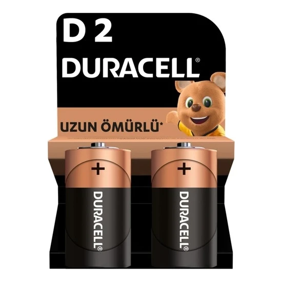 Duracell Alkalin D Piller 2’li