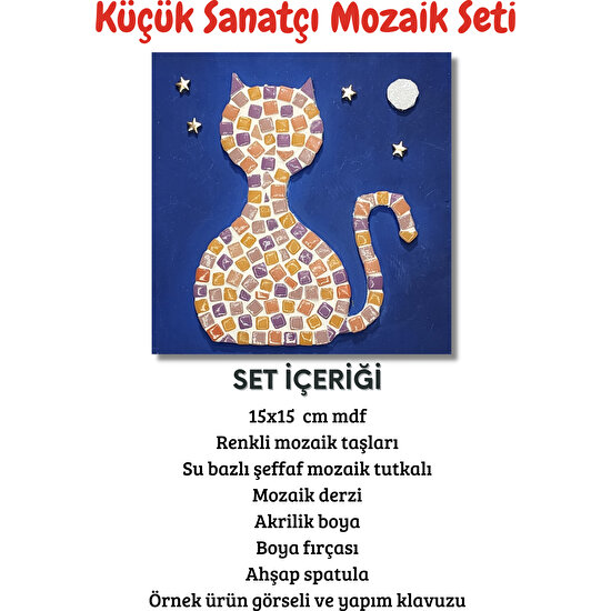 Zen Mozaik Çocuk Mozaik Seti-Dikkat ve El Becerisi Geliştirici Sanatsal Eğitici Oyuncak Unicorn/pony