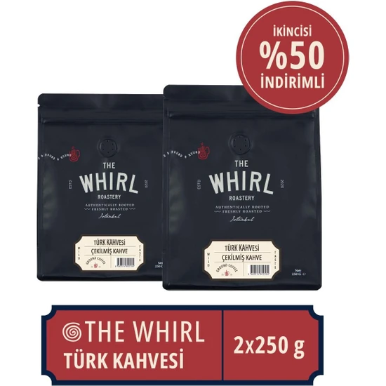 The Whirl Çekilmiş Türk Kahvesi 250 gr x 2 Adet