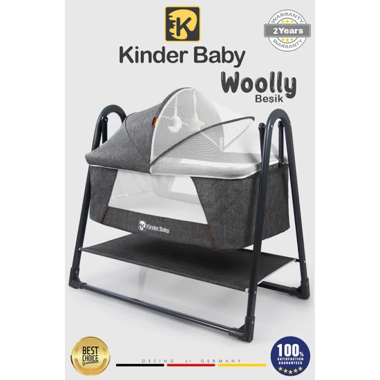 Kinder Baby Woolly Portatif Sallanır Anne Yanı Beşik  KND1020