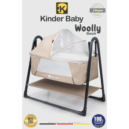 Kinder Baby Woolly Portatif Sallanır Anne Yanı Beşik KND1020
