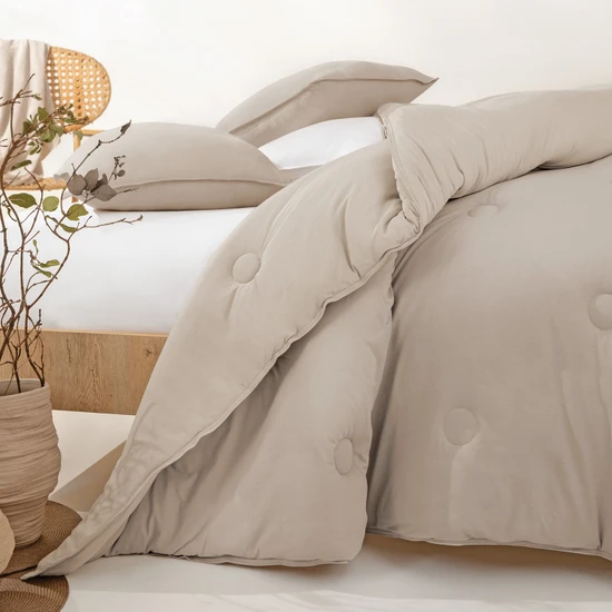 Yataş Bedding Lupa Soft Tek Kişilik Penye Yorgan 300 Gr/m2 - Bej
