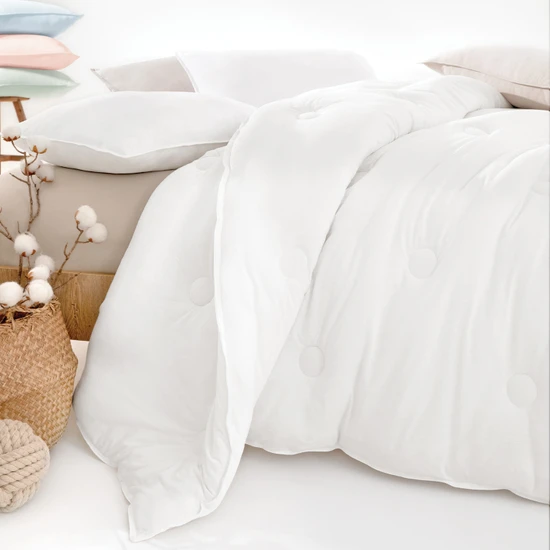 Yataş Bedding Lupa Soft Çift Kişilik Penye Yorgan 300 Gr/m2 - Beyaz