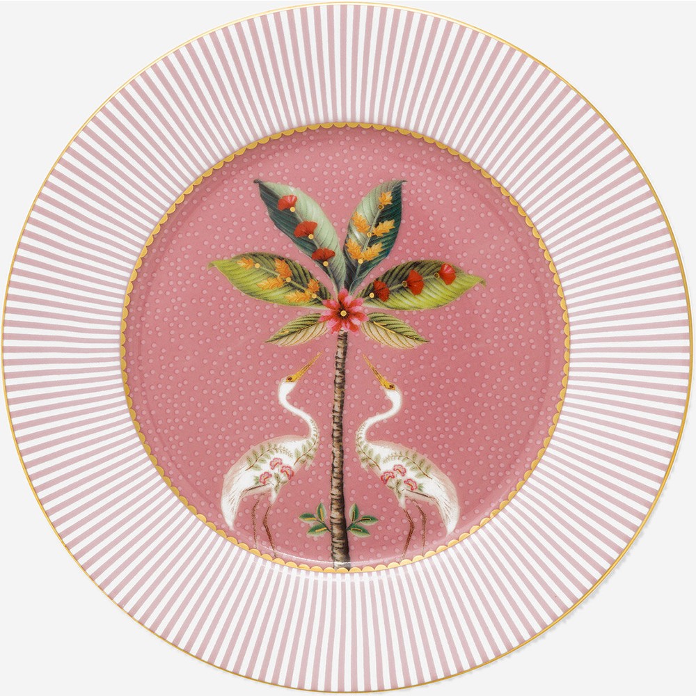 Pip Studio La Majorelle Pembe Porselen Pasta Tabağı 17 Cm
