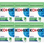 Kotex Natural Gece Hijyenik Ped 6x14'Lü – %100 Pamuk, Hipoalerjenik, Nefes Alabilir, Ultra İnce Ve Ekstra Korumalı