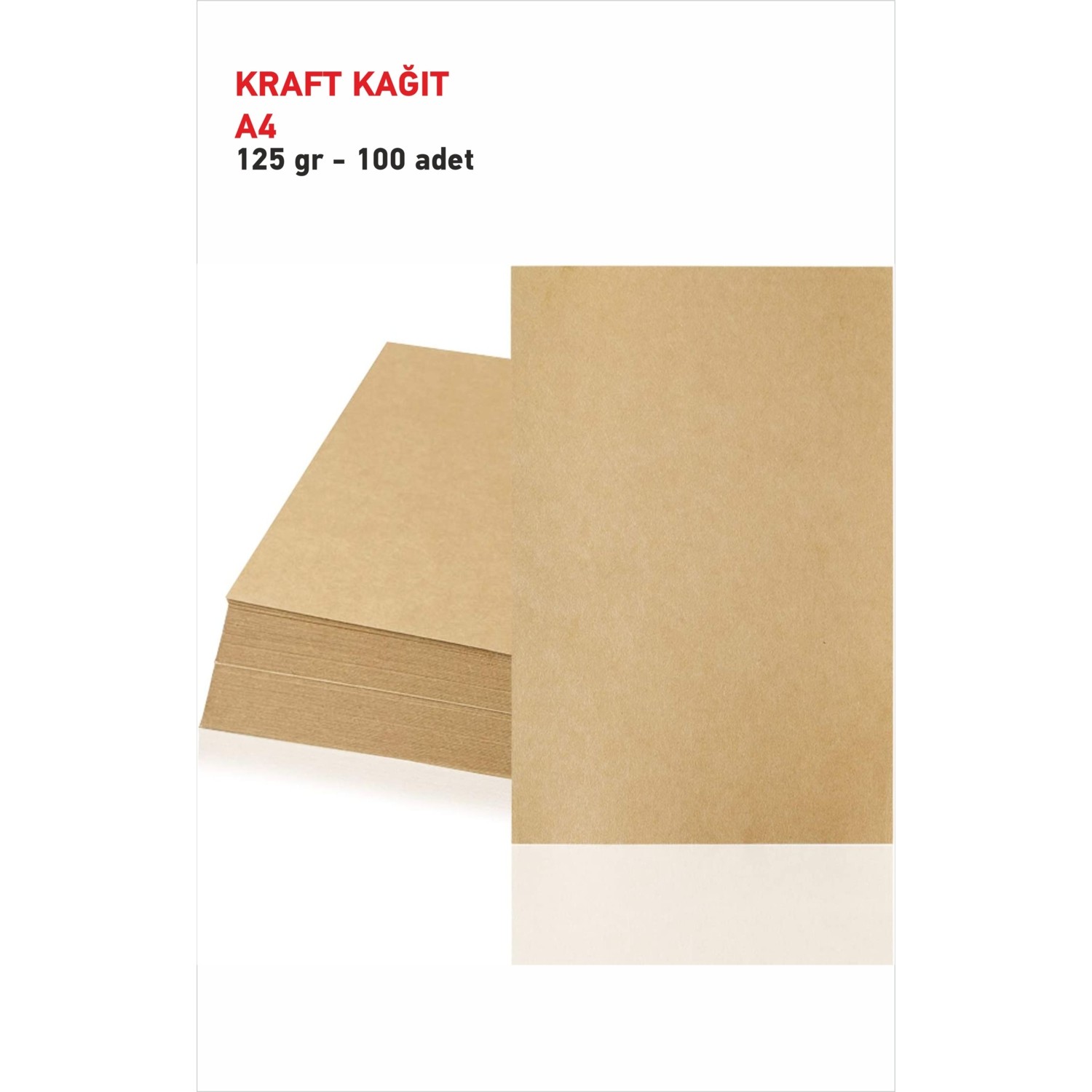 Hsn A4 Saman Kraft Kağıt 125 gr 100 Adet Fiyatı
