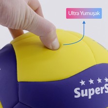 Voleybol Topu Supersoft Yapıştırma Soft Touch Yumuşak Yüzey 18 Panel 5 Numara