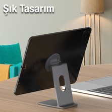 Coofbe Alüminyum  Güçlü Mıknatıslı L Tip Masaüstü Tablet Standı Tablet Tutucu Telefon Standı