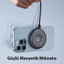 Coofbe Magsafe Uyumlu 15W Masaüstü Kablosuz Şarj Cihazı Iphone 14 13 12 11 Pro Max Şarj Standı