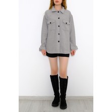 Lurex Kaşe Gömlek Gri - 6033.1322.