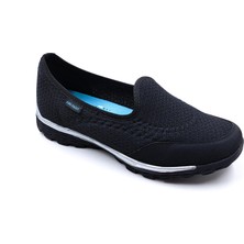 King Paolo Krakers Anatomik Taban Bağcıksız Kadın Siyah Tekstil Günlük Ayakkabı10