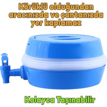 Su Sebili Katlanabilir Termos Çeşmeli Körüklü 5.5 Litre Piknik Kamp Su Ayran Meşrubat Içecek Bidonu