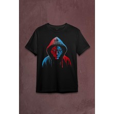 Kendim Seçtim Trabzon Kedisi Bodo Mavi Kaplan Tiger Baskılı Tişört  T-Shirt