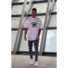 Hanclo San Francisco Baskılı Beyaz Oversize T-Shirt