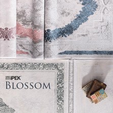 Ipek Mekik Halı Blossom Lacivert Füme Retro Figürlü Halı