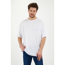 Hanclo Beyaz  Basic Oversize T-Shirt