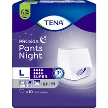 Tena Proskin Pants Night Large Büyük Beden Gece İçin Süper Emici Külot 10'lu Paket