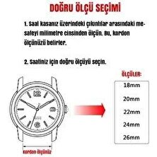 Rekor Nstime Kroko Desenli Siyah Nakışlı Yumuşak Dokulu Hakiki Deri Saat Kordonu Kayışı 24 mm