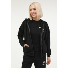 Lotto W-Anıta Full Zıp Hoodie 2 Siyah Kadın Eşofman Üstü