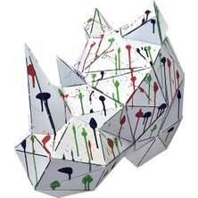 Machin - Rhino Xl - 58 cm Metal Gergedan Heykeli