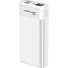 Coverzone Powerbank 20.000MAH Lityum Polimer Batarya 15W 3 Çıkışlı A-30 Güç Bankası Kapasite: 20.000MAH