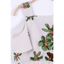 Nk Kids Kız Çocuk Beli Lastikli Omuz Detaylı Crop Bluz