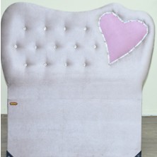 Bengi Ticaret Başlık Kalpli  Eko 90 cm  Baby Face Açıkgri Pembe Renk Kapitone El Yapım