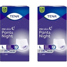 Tena Proskin Pants Night Large Büyük Beden Gece İçin Süper Emici Külot 30'lu 2 Paket - 60 Adet