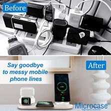 Microcase Akıllı Cep Telefonu Watch-Airpods Için 6in1 Kablosuz Şarj Standı - AL3614