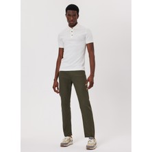 Lee Cooper Tylen Erkek %100 Pamuk Polo Yaka T-Shirt Ekru