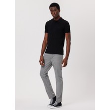 Lee Cooper Twins Erkek %100 Pamuk Polo Yaka T-Shirt Siyah