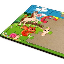 Hayal Sevimli Dostlar  3-9 Yaş Çocuklar Için 24 Parçalı Ahşap Puzzle Yapboz