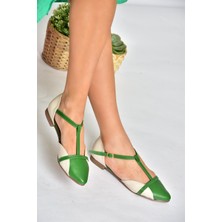 Fox Shoes B726881809 Yeşil/ten Günlük Kadın Babet10